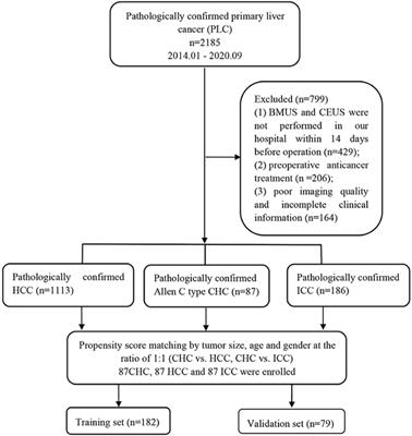 Preoperative Differentiation of Combined Hepatocellular-Cholangiocarcinoma From Hepatocellular Carcinoma and Intrahepatic Cholangiocarcinoma: A Nomogram Based on Ultrasonographic Features and Clinical Indicators